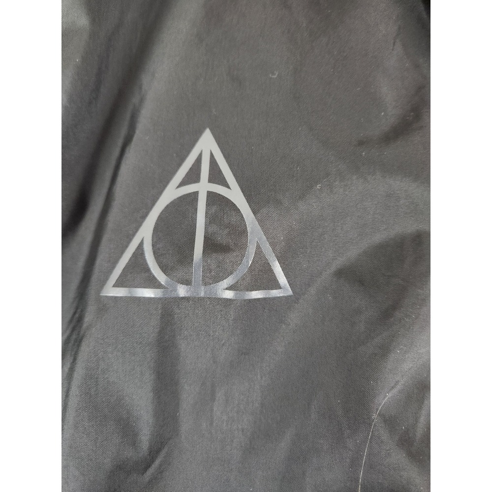 Vans Harry Potter  Deathly Hallows Coach Jacket Black Size Large Snap Button - Picture 10 of 11
